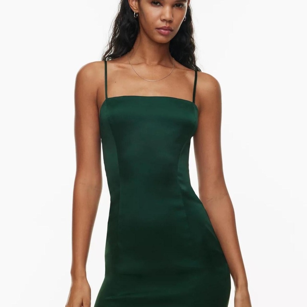 Sunday Best Strapless Dark Green Dress